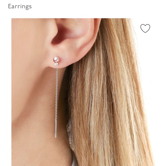 Jewelry - Elegant Pink Pearl and Diamond drop earrings